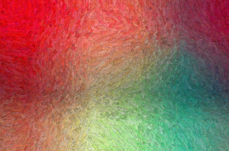 Abstract illustration of red, blue and yellow Textured Impasto backgroundの写真素材