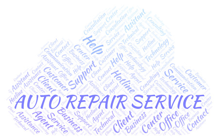 Auto Repair Service word cloud. Wordcloud made with text only.の写真素材