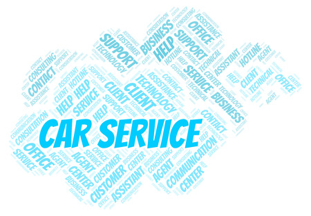 Car Service word cloud. Wordcloud made with text only.の写真素材