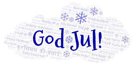 God Jul word cloud - Merry Christmas on Swedish language. International Christmas concept.の写真素材
