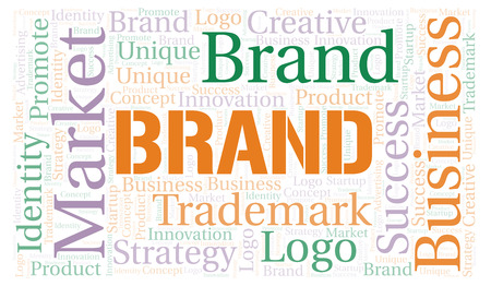 Brand word cloud. Wordcloud made with text only.の写真素材