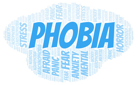Phobia word cloud. Wordcloud made with text only.の写真素材