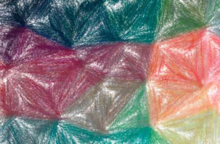 Abstract illustration of blue, green Wax Crayon with low coverage background.