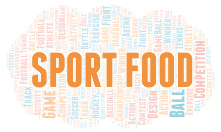 Sport Food word cloud. Wordcloud made with text only.の写真素材