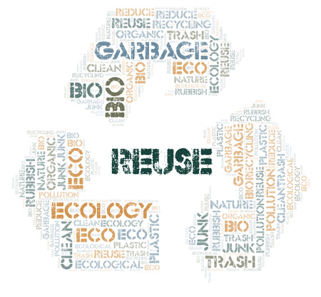 Reuse word cloud. Wordcloud made with text only.の写真素材