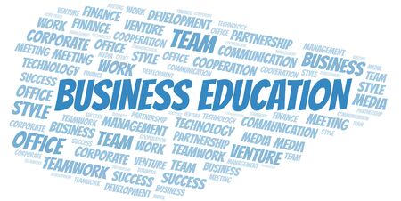Business Education word cloud. Collage made with text only.のイラスト素材