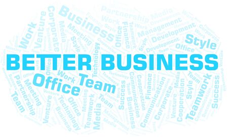 Better Business word cloud. Collage made with text only.のイラスト素材