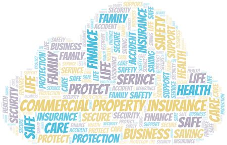 Commercial Property Insurance word cloud vector made with text onlyのイラスト素材