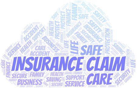 Insurance Claim word cloud vector made with text onlyのイラスト素材