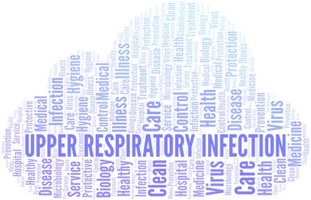 Upper Respiratory Infection word cloud vector made with text onlyのイラスト素材