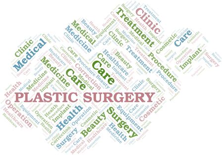 Plastic Surgery word cloud vector made with text onlyのイラスト素材
