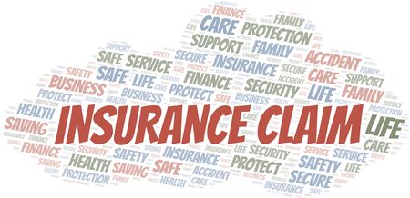 Insurance Claim word cloud vector made with text onlyのイラスト素材