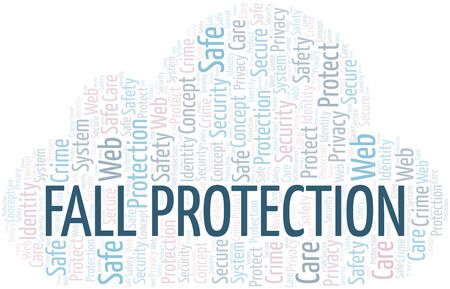 Fall Protection word cloud. Wordcloud made with text only.のイラスト素材