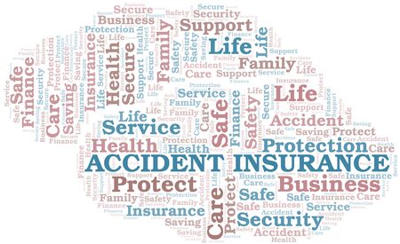 Accident Insurance word cloud vector made with text onlyのイラスト素材