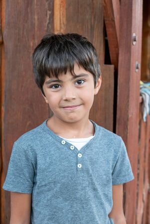 Istanbul, Turkey - July 27, 2019: Adorable kid boy on the street of Turkey.のeditorial素材