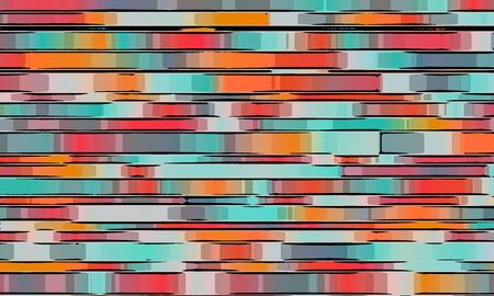 red, orange, green stripes with strokes Posterization paint background.の写真素材