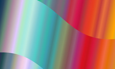 red orange green stripes waves abstract vector background. Simple AI generated pattern.