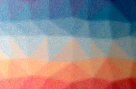Abstract illustration of blue and orange Impasto background.