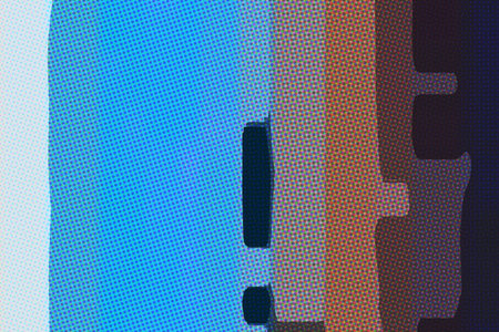 Blue and brown lines and stripes with Dots abstract paint background.