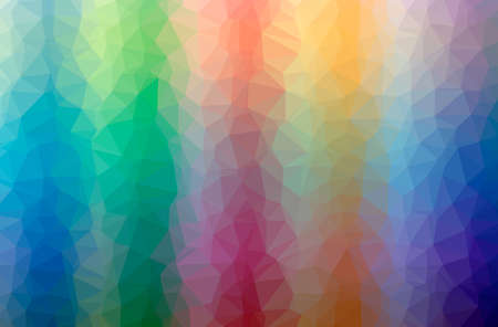 Illustration of abstract Blue, Green, Red And Yellow horizontal low poly background. Beautiful polygon design pattern.の写真素材