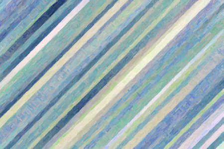 Blue and light green lines and stripes Colorful Impasto abstract paint background.の写真素材
