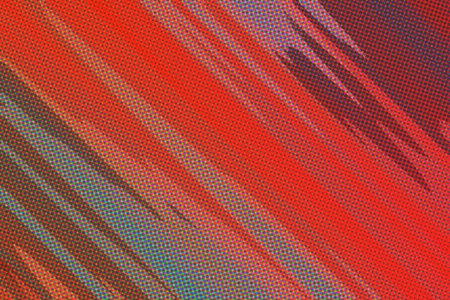 Red and yellow stripes with Dots abstract paint background.