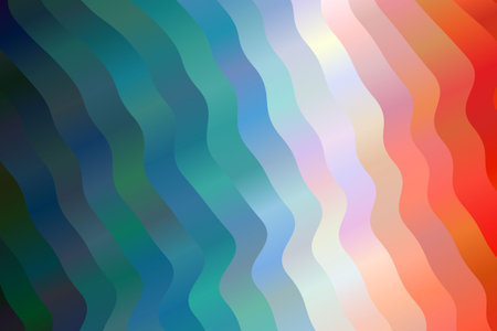 Blue and red waves vector background.