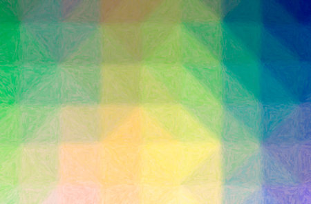 Abstract illustration of blue, green, yellow Impasto background
