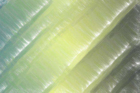 Yellow, green and light blue lines low coverage pastel background, digitally created.