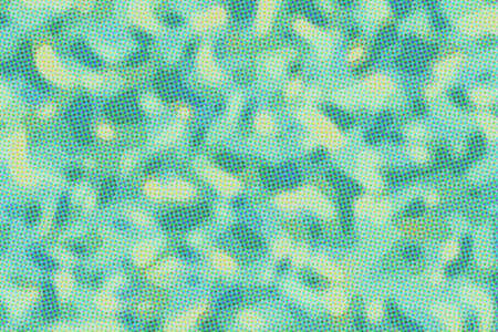 Green and yellow waves paint with dots background, digitally created.の写真素材