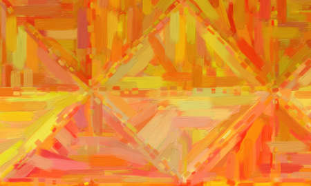 Brown, yellow and red oil paint with big brush background, digitally created.の写真素材