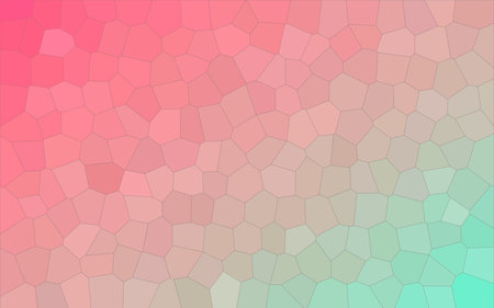 Red and aqua pastel Middle size hexagon background illustration.の写真素材