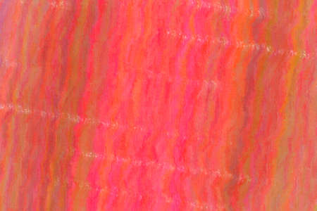 Red and pink waves wax crayon background, digitally created.の写真素材