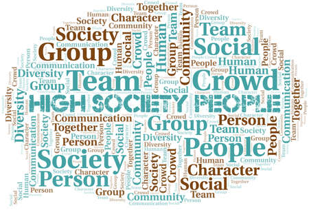 High Society People word cloud create with text only.のイラスト素材