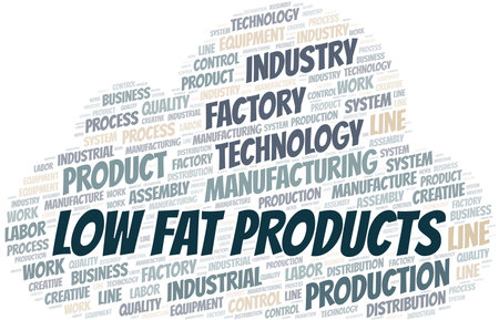 Low Fat Products word cloud create with text only.のイラスト素材