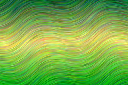 Lovely Green and yellow waves abstract vector background.のイラスト素材