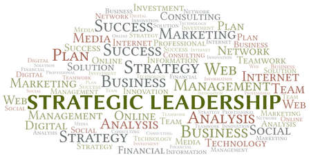 Strategic Leadership word cloud create with text only.のイラスト素材