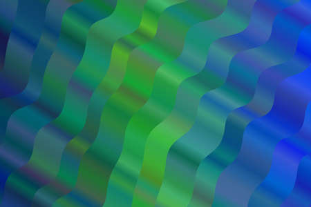 Pretty Green and dark blue waves abstract vector background.のイラスト素材