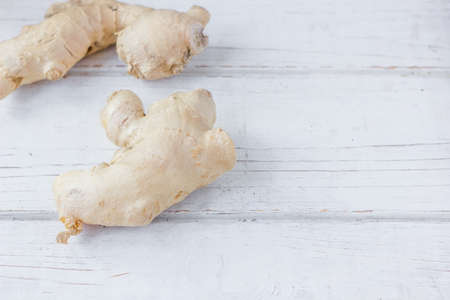 Organic ginger rootの写真素材