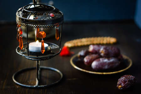 Vintage ramadan lantern for iftar openingの写真素材