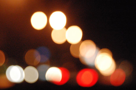 abstract blurred glowing red and yellow lights of different colors