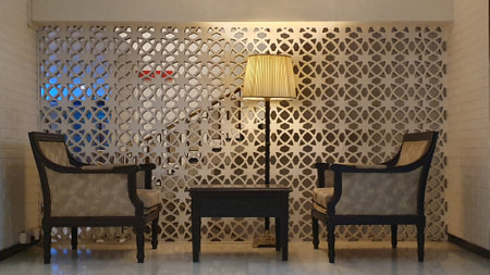 interior decoration of furniture with lightsの写真素材