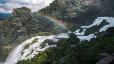 Marmore Waterfall in italyの写真素材