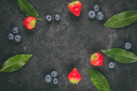 Blueberry is a good antioxidant for diet and brain healthの写真素材