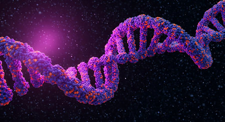 DNA molecule background, 3d render, computer generated image, science and medical backgroundの素材