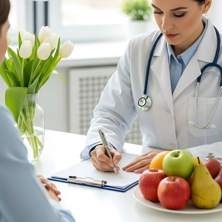 Healthy breakfast with fried eggs, beef, tomatoes and arugula on black backgroundの素材