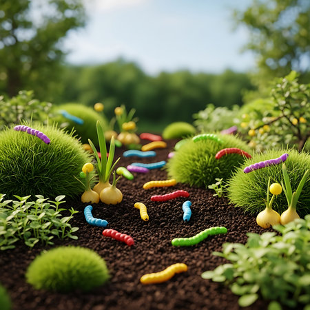 Viruses in blood cell, 3D illustration. Viruses in blood cellの素材