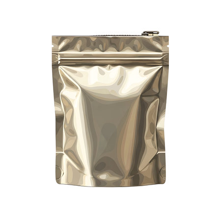 Foil bag isolated on white background. Realistic vector illustration.の素材