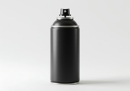 Black Spray Can Mock-Up - 3D Rendered Illustrationの素材
