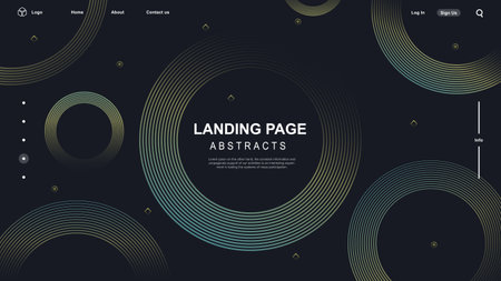 Abstract modern graphic circle elements. Colorful geometric background. Dynamic colored shapes. Geometric composition forms. Gradient abstract banner with flowing round shapes. Landing page. Vectorのイラスト素材